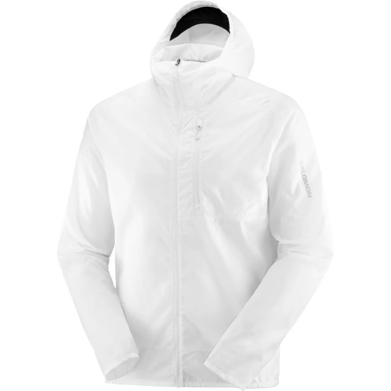 White Salomon Bonatti Cross Men's Windbreaker | IE BK5304